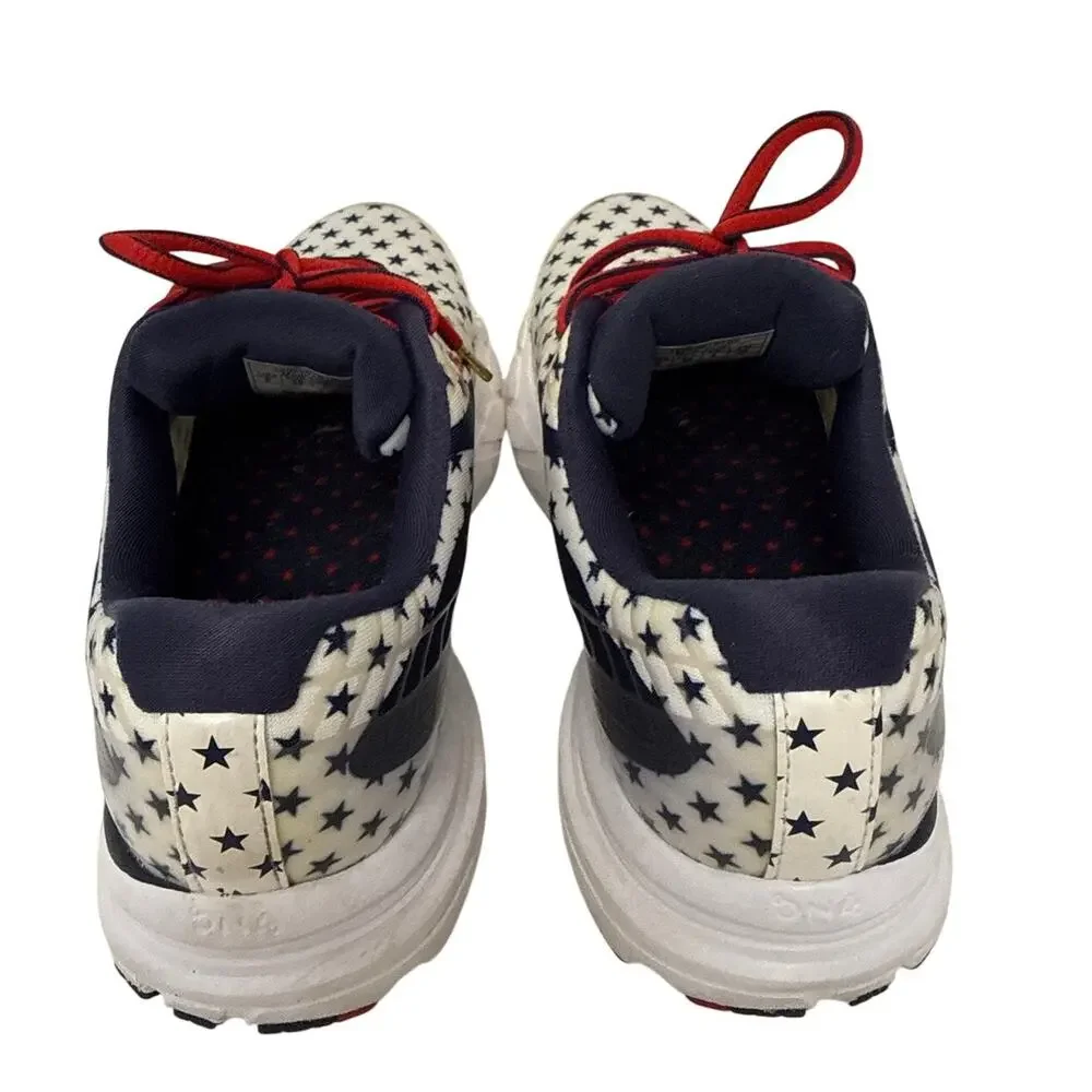 Brooks Launch 3 Running Shoes Womens 8 White Navy Red Excellent Stars Patriotic - Picture 6 of 8